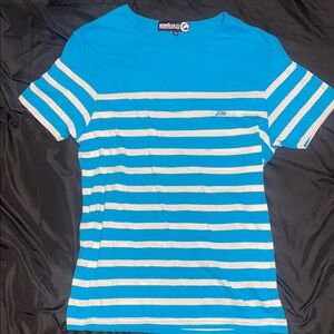 Ecko Unltd Blue and White Striped T-Shirt